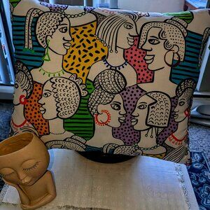 New african print throw pillow curated and constructed by Amra Home Accents